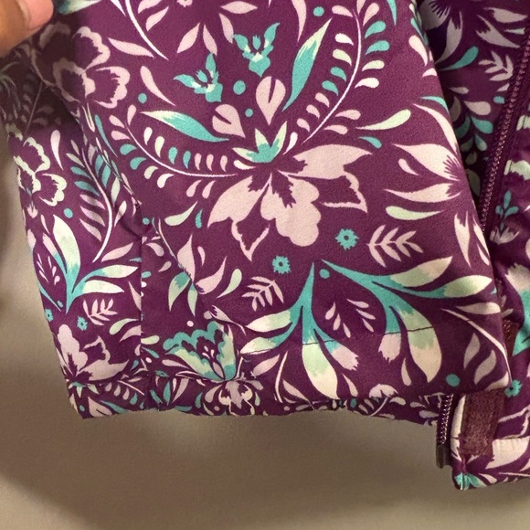 Columbia Kids Raincoat - Purple and Teal Floral - Picture 9 of 13